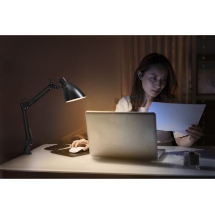 Osram - Bureaulamp met klem DESK LINE 1xE27/11W/230V zwart