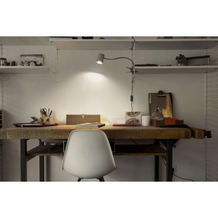 Osram - Bureaulamp met klem DESK LINE 1xGU10/9W/230V grijs