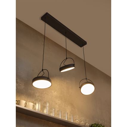 Osram - DECOR PUCK LED-hanglamp met kabelophanging 3xLED/12W/230V CRI 90 zwart