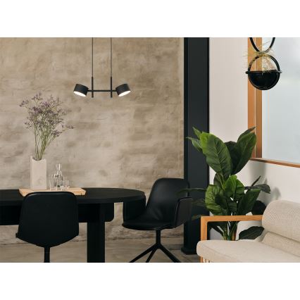 Osram - Dimbare LED-hanglamp aan kabel DECOR KYOTO 2xLED/10W/230V CRI 90 zwart
