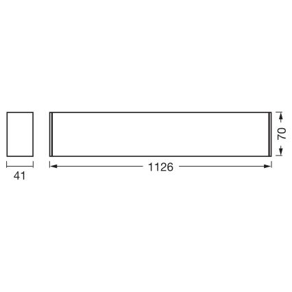 Osram - dimbare LED-plafondlamp OFFICE LINE LED/11/20/30W/230V 4000K 112,6 cm zwart