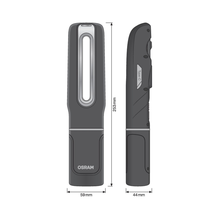 Osram - LED-dimbare oplaadbare inspectielamp LEDINSPECT MAX500 LED/16W/3,7V IP65 4500 mAh