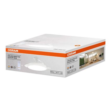 Osram - Dimbare LED-armatuur met ventilator WING LED/36W/230V 3000/4000/6000K + afstandsbediening
