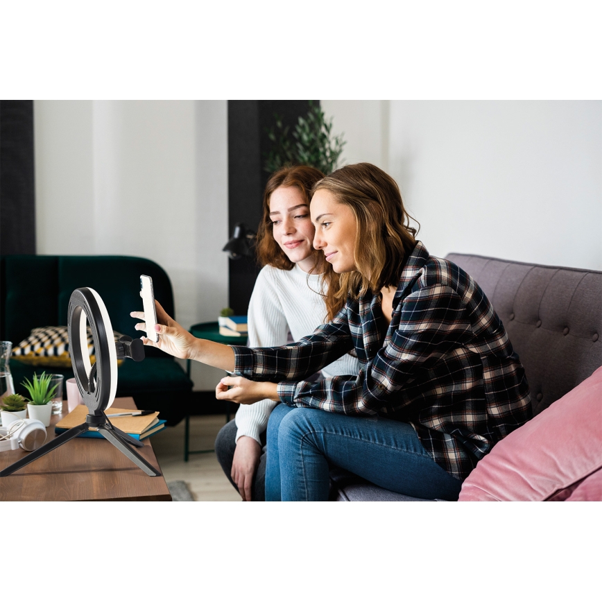 Osram - LED-dimbare bureaulamp met standaard en houder voor vloggen LED/5,5W/USB 3000-6500K 210 mAh