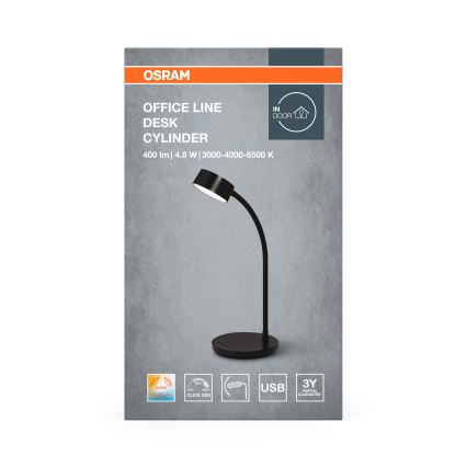 Osram - dimbare LED-bureaulamp OFFICE LINE LED/4,8W/230V 3000/4000/6500K zwart