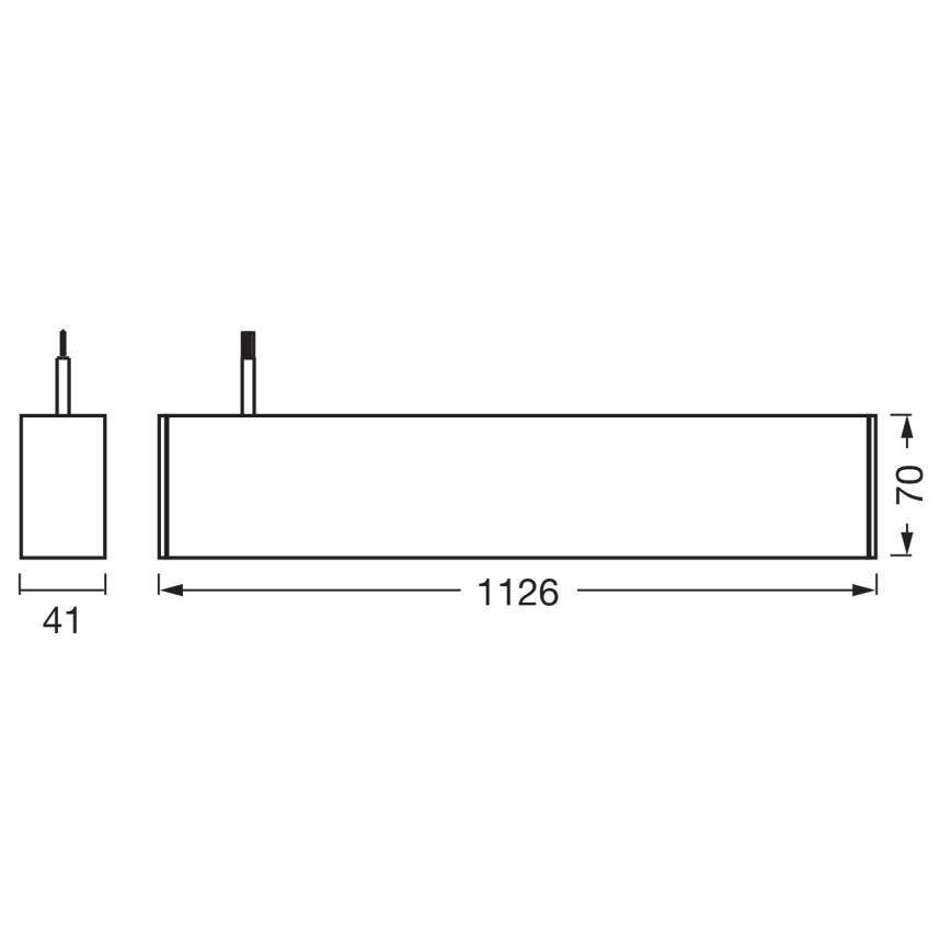 Osram - Dimbare LED-hanglamp aan kabel OFFICE LINE LED/42W/230V 4000K 112,6 cm zwart