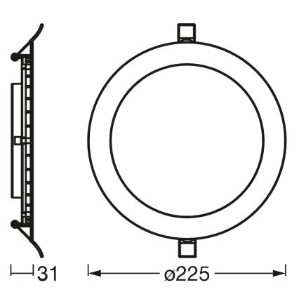 Osram - LED Dimbare inbouwspot SMART+ DOWNLIGHT LED/22W/230V 3000-6500K Wi-Fi