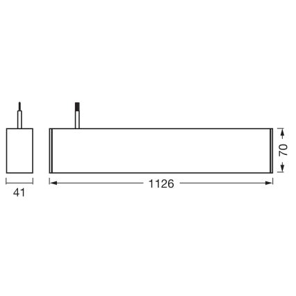 Osram - LED dimbare pendelarmatuur met kabel OFFICE LINE LED/42W/230V 4000K 112,6 cm wit