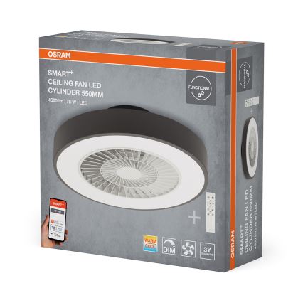 Osram - SMART+ dimbare LED-plafondlamp met ventilator LED/78W/230V 3000-6500K Wi-Fi + afstandsbediening