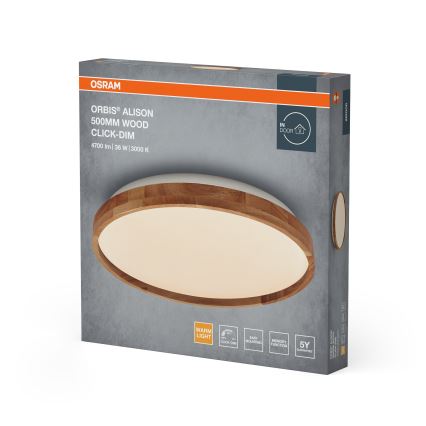 Osram - dimbare LED-plafondlamp ORBIS ALISON LED/36W/230V Ø 50 cm beige