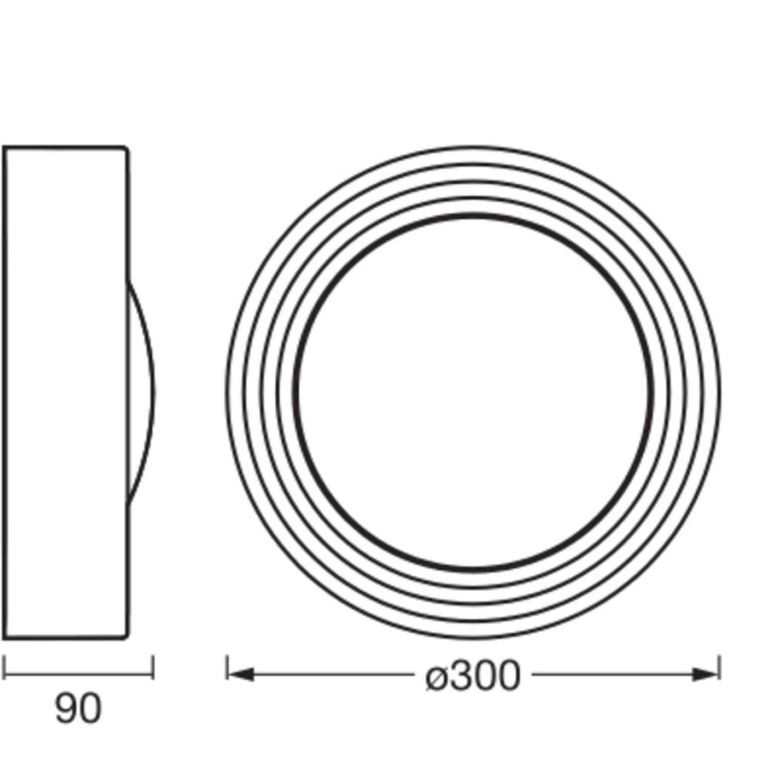 Osram - dimbare LED-plafondlamp ORBIS CONCRETE LED/13W/230V Ø 30 cm bruin/beton