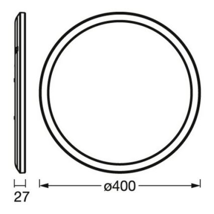 Osram - Dimbare LED-plafondlamp ORBIS LED/22W/230V wit