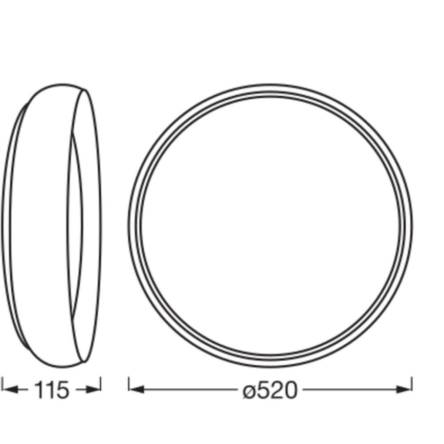 Osram - Dimbare LED-plafondlamp ORBIS LIVIA LED/36W/230V Ø 52 cm wit/bruin