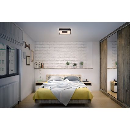 Osram - Dimbare LED-plafondlamp ORBIS PIANA LED/24W/230V 38x38 cm zwart