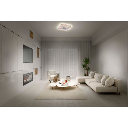 Osram - Dimbare LED-plafondlamp ORBIS WAVES LED/30W/230V 2600-6000K 40x40 cm wit + afstandsbediening