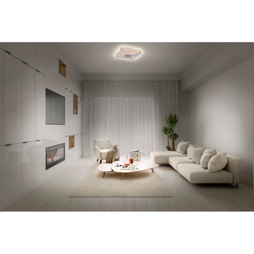 Osram - Dimbare LED-plafondlamp ORBIS WAVES LED/30W/230V 2600-6000K 40x40 cm wit + afstandsbediening
