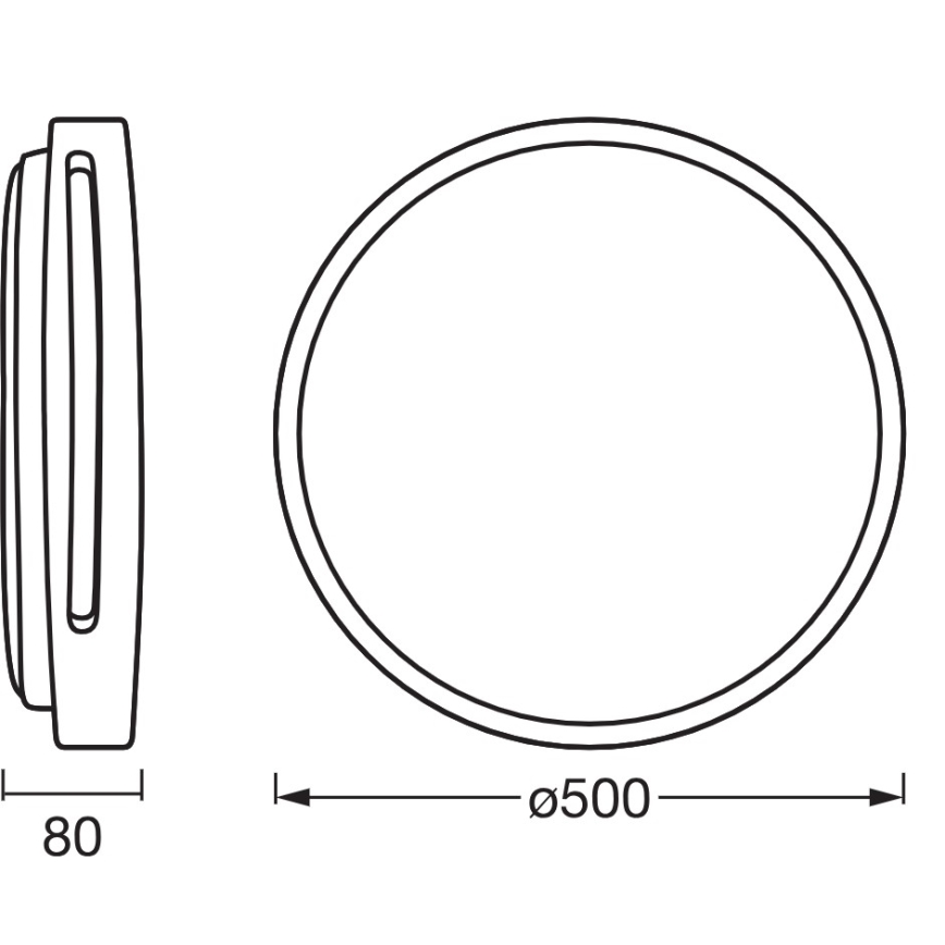 Osram - Dimbare LED-plafondlamp ORBIS WOODBURRY LED/36W/230V pr. 50 cm