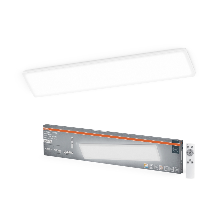 Osram - dimbare LED-plafondlamp voor badkamer PLANON EASYFIX LED/30W/230V 2600-6000K 20x98 cm IP54 wit + afstandsbediening