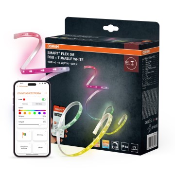Osram - Dimbare LED RGBW buiten-LED-strip SMART+ FLEX 5m LED/14,5W/230V 2700-6500K IP44 Wi-Fi