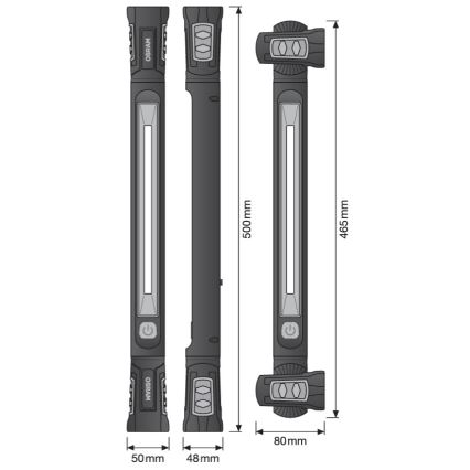 Osram - Dimbare oplaadbare LED-werklamp LEDINSPECT UTILITY1000 LED/19W/7,4V 2600 mAh