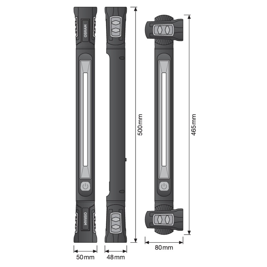 Osram - Dimbare oplaadbare LED-werklamp LEDINSPECT UTILITY1000 LED/19W/7,4V 2600 mAh