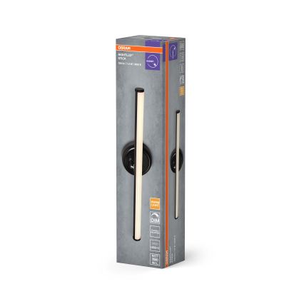 Osram - Dimbare, oplaadbare LED-wandlamp met aanraakbediening NIGHTLUX LED/1,8W/5V zwart
