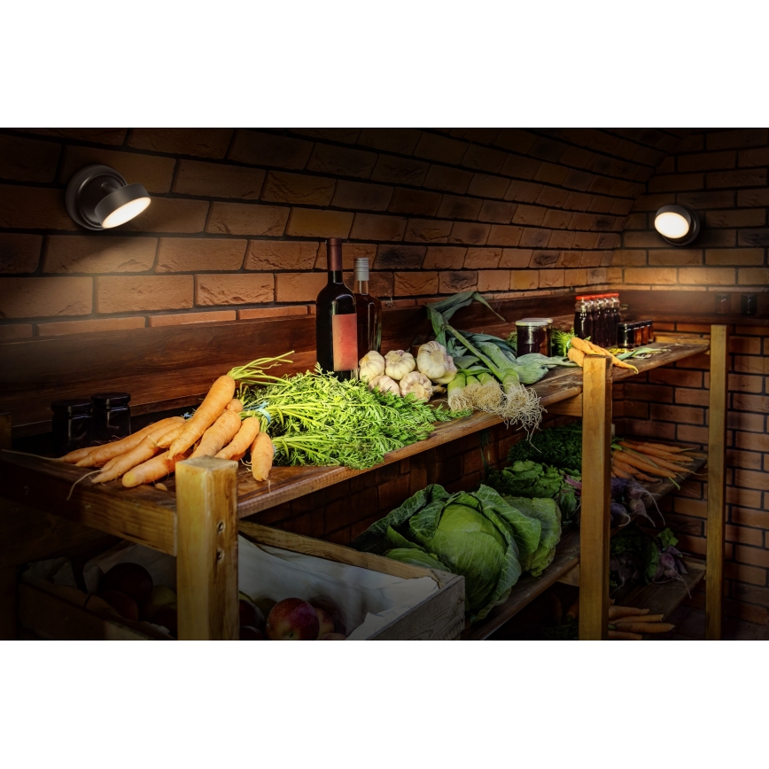 Osram - LED-dimbare oplaadbare wandlamp met aanraakbediening NIGHTLUX LED/1,8W/5V zwart