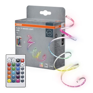 Osram - dimbare RGB LED-strip FLEX TV MOOD 1,5 m LED/4W/5V + afstandsbediening