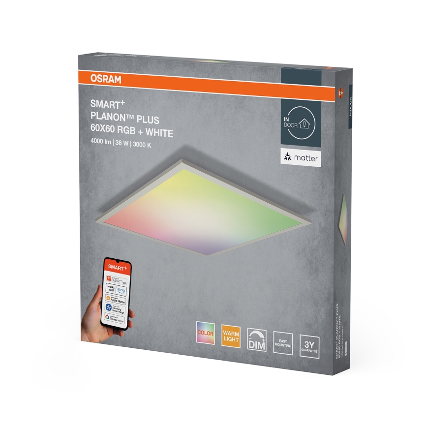 Osram - LED RGBW dimbare plafondlamp SMART+ PLANON LED/36W/230V 60x60 cm Wi-Fi