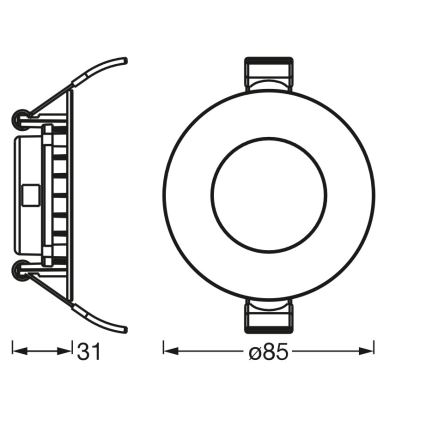 Osram - Dimbare LED inbouw-downlight SMART+ LED/4,5W/230V 3000-6500K Wi-Fi