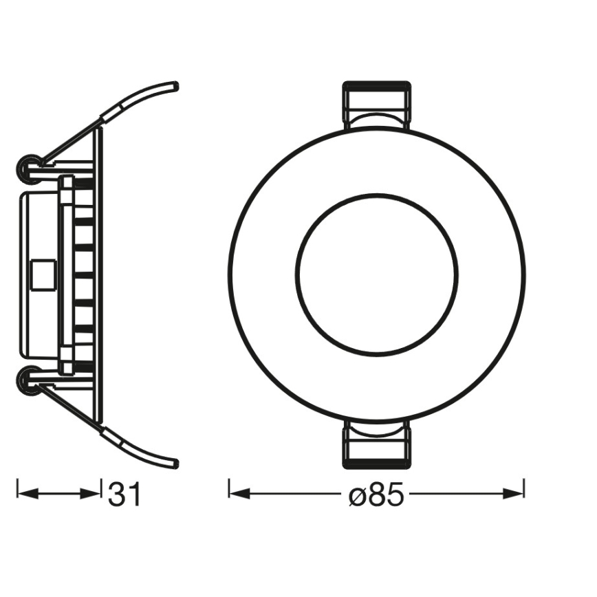 Osram - Dimbare LED inbouw-downlight SMART+ LED/4,5W/230V 3000-6500K Wi-Fi
