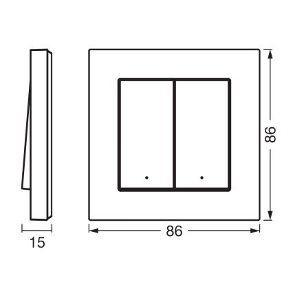 Osram - Draadloze 2-knops SMART+ schakelaar 5V Wi-Fi