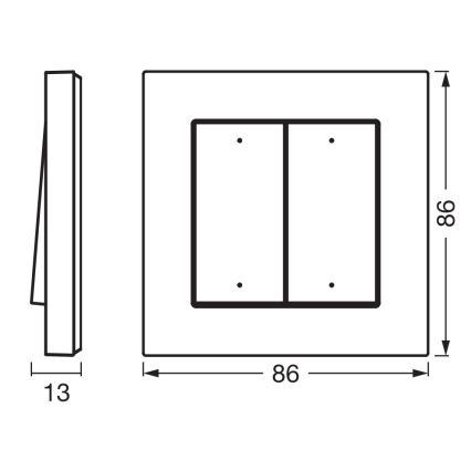 Osram - Draadloze SMART+ 4-knops schakelaar 5V Wi-Fi