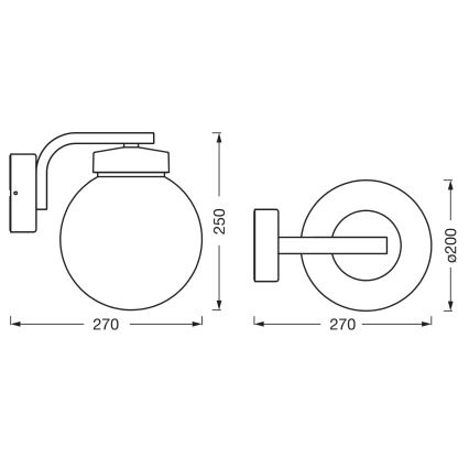 Osram ENDURA CLASSIC buitenwandlamp 1xE27/40W/230V IP54 antraciet