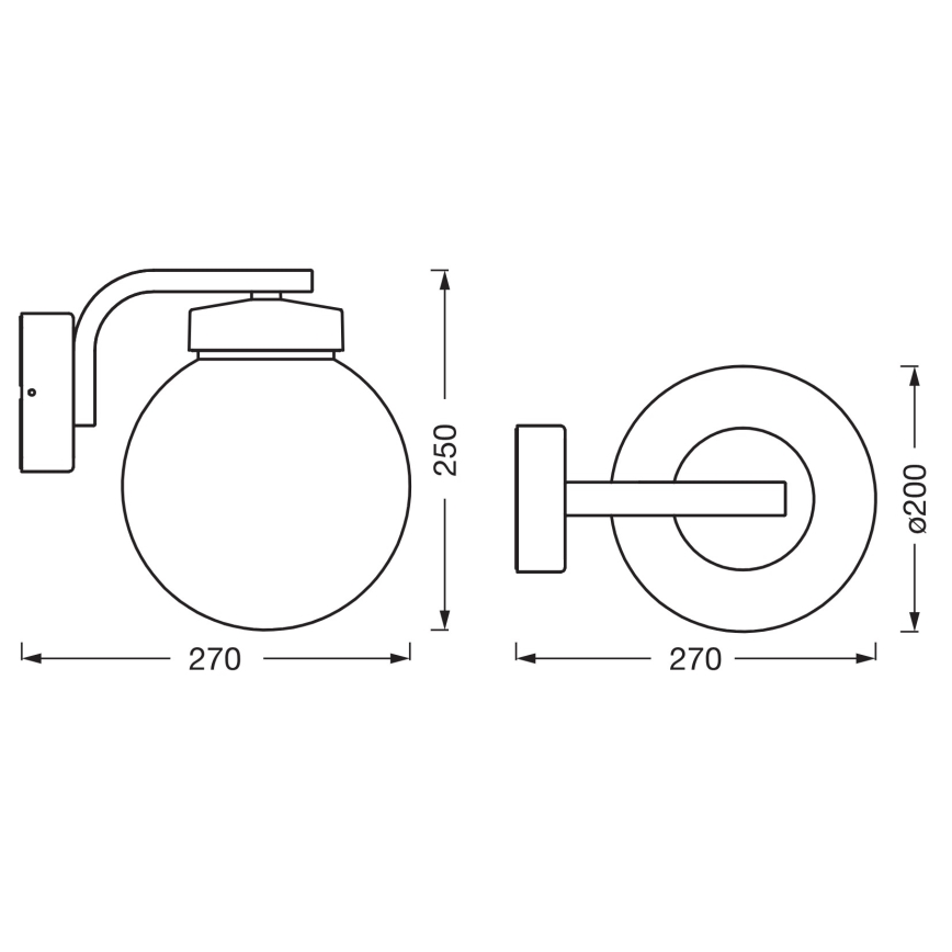 Osram ENDURA CLASSIC buitenwandlamp 1xE27/40W/230V IP54 antraciet