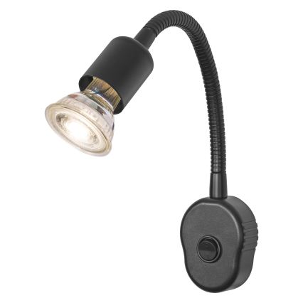 Osram - Flexibele wandlamp PLUG TUBE FLEX 1xGU10/5W/230V zwart
