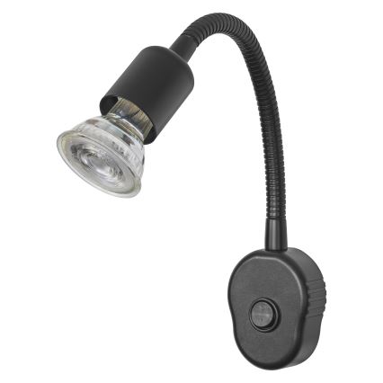 Osram - Flexibele wandlamp PLUG TUBE FLEX 1xGU10/5W/230V zwart