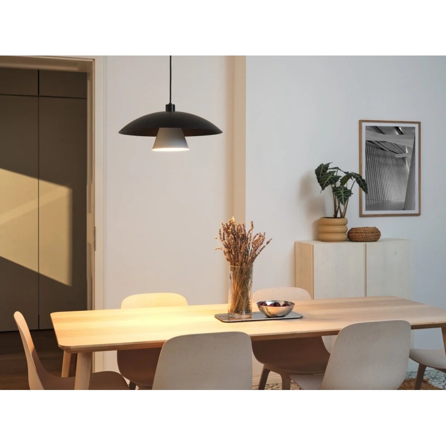 Osram - Hanglamp aan kabel DECOR FLYING MUSHROOM 1xE27/25W/230V Ø 50 cm zwart