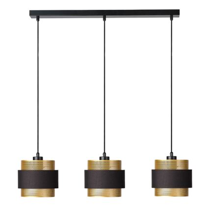 Osram - Hanglamp aan kabel DECOR HORNET 3x E27/10W/230V zwart/goud