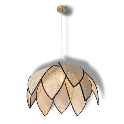 Osram - Hanglamp aan kabel DECOR RATTAN 1xE27/15W/230V Ø 67 cm beige/zwart