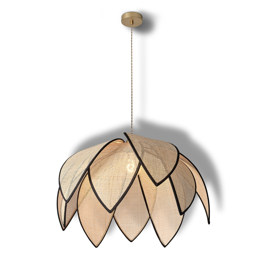 Osram - Hanglamp aan kabel DECOR RATTAN 1xE27/15W/230V Ø 67 cm beige/zwart