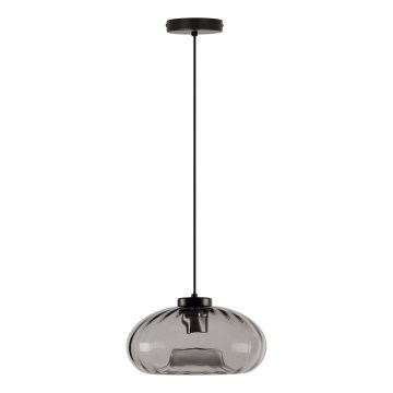 Osram - Hanglamp aan kabel DECOR SMOKE 1xE27/12W/230V Ø 28 cm zwart/rookgrijs