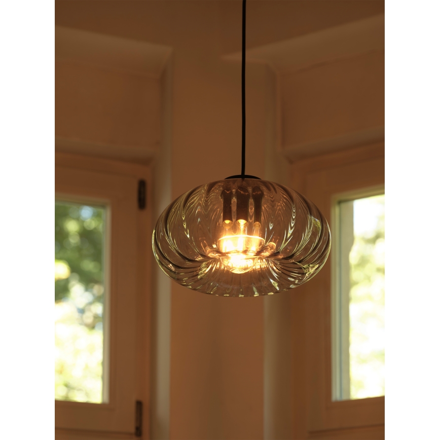 Osram - Hanglamp aan kabel DECOR SMOKE 1xE27/12W/230V Ø 28 cm zwart/rookgrijs