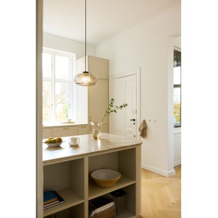 Osram - Hanglamp aan kabel DECOR SMOKE 1xE27/12W/230V Ø 28 cm zwart/rookgrijs