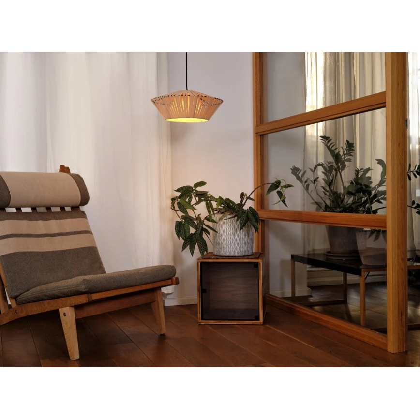 Osram - Hanglamp aan kabel DECOR STRIPES 1xE27/10W/230V Ø 40,5 cm beige