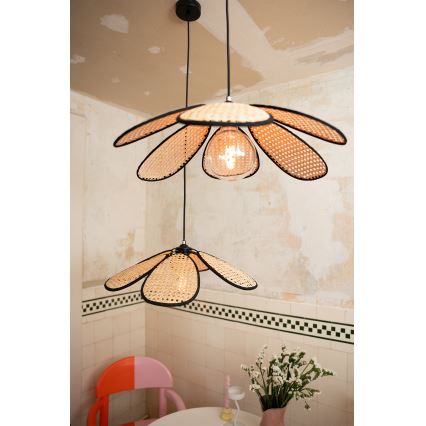 Osram - Hanglamp aan snoer DECOR RATTAN 1xE27/15W/230V Ø 58 cm beige/zwart