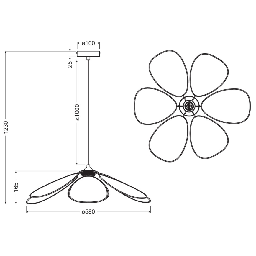 Osram - Hanglamp aan snoer DECOR RATTAN 1xE27/15W/230V Ø 58 cm beige/zwart