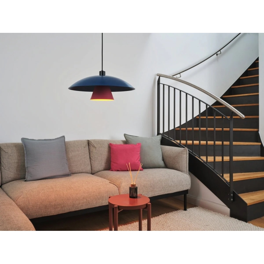 Osram - Hanglamp met kabel DECOR FLYING MUSHROOM 1xE27/25W/230V Ø 50 cm blauw