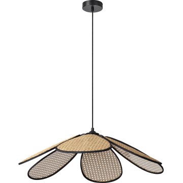 Osram - Hanglamp met kabel DECOR RATTAN 1xE27/15W/230V Ø 69 cm beige/zwart