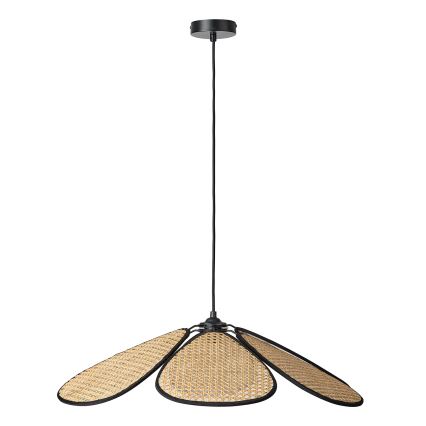 Osram - Hanglamp met kabel DECOR RATTAN 1xE27/15W/230V Ø 69 cm beige/zwart